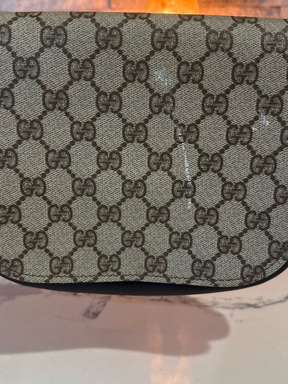 Small GG Monogram Crossbody Bag - Brown/Beige - Picture 2 of 5